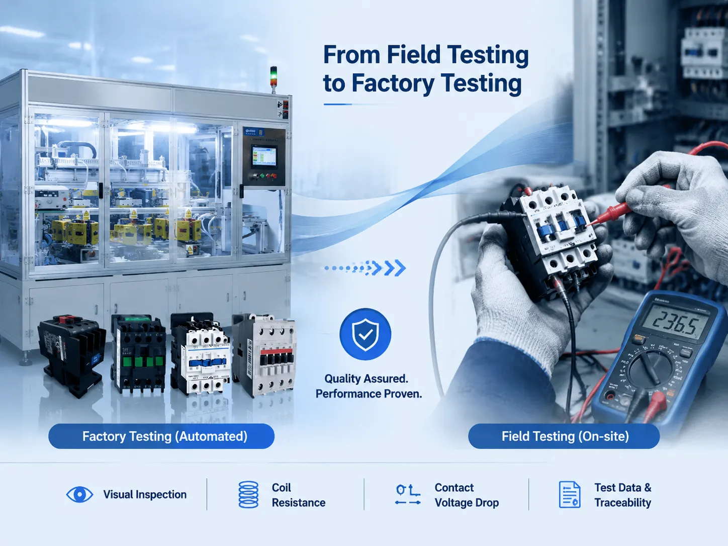 From Field Testing to Factory Testing The Full Spectrum of Contactor Verification