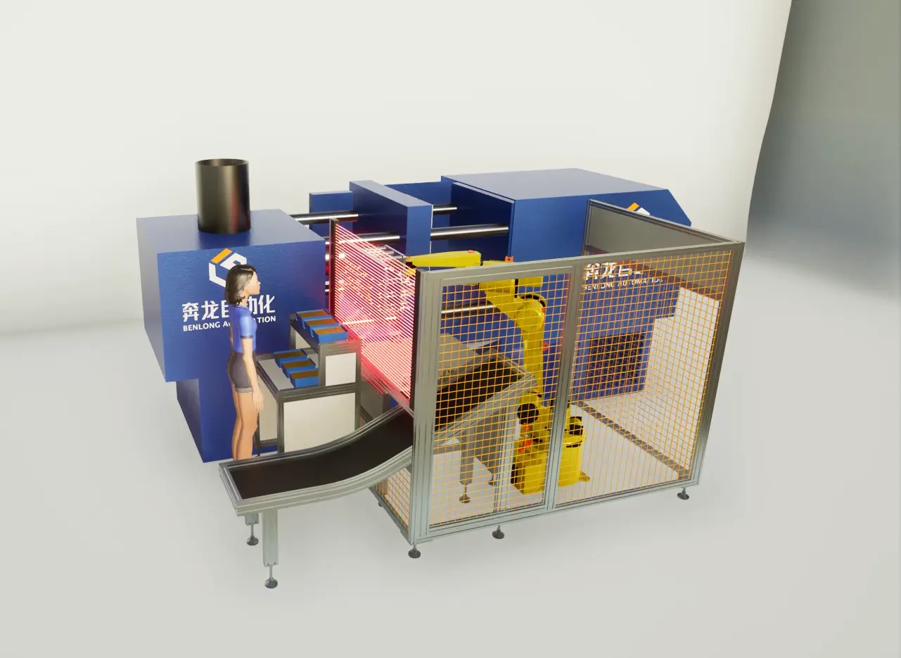 Robot automatic feeding system for injection machine