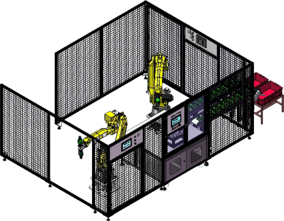Robot automatic feeding system for injection machine