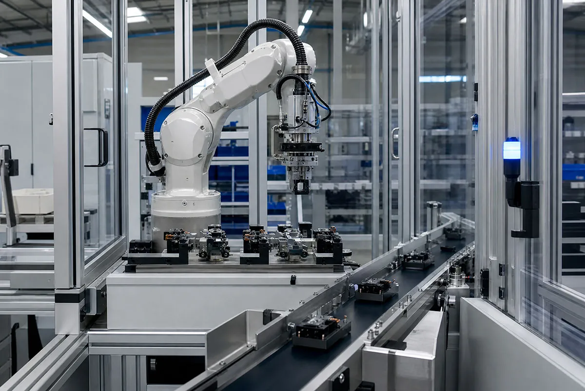 Robot automation workstation