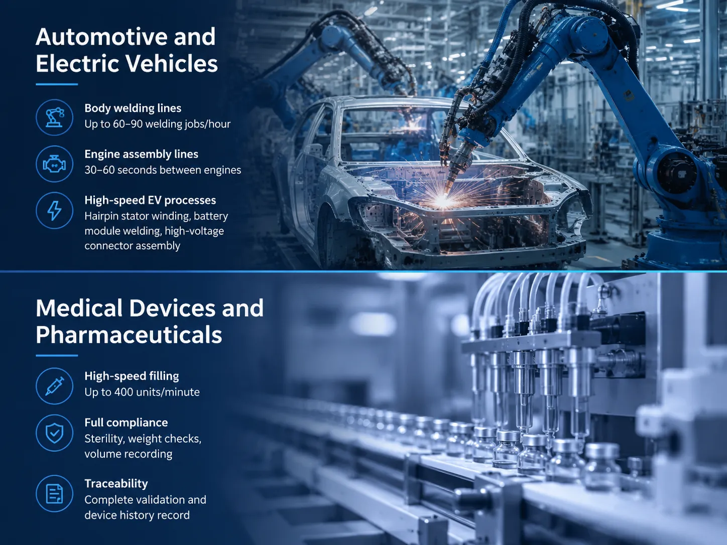 Automotive and Electric Vehicles Medical Devices and Pharmaceuticals