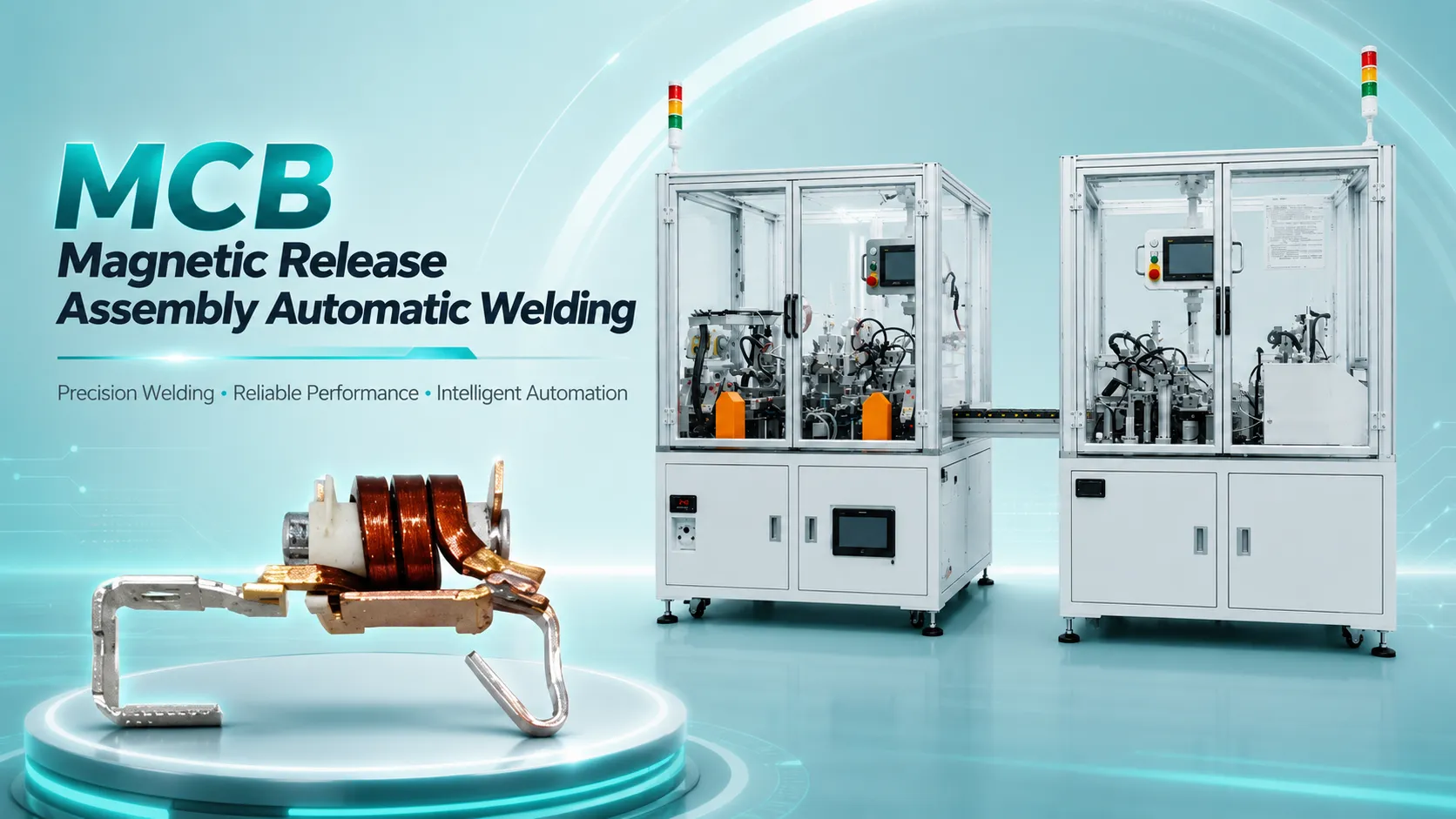 Detailed about MCB Magnetic Release Assembly Welding Equipment