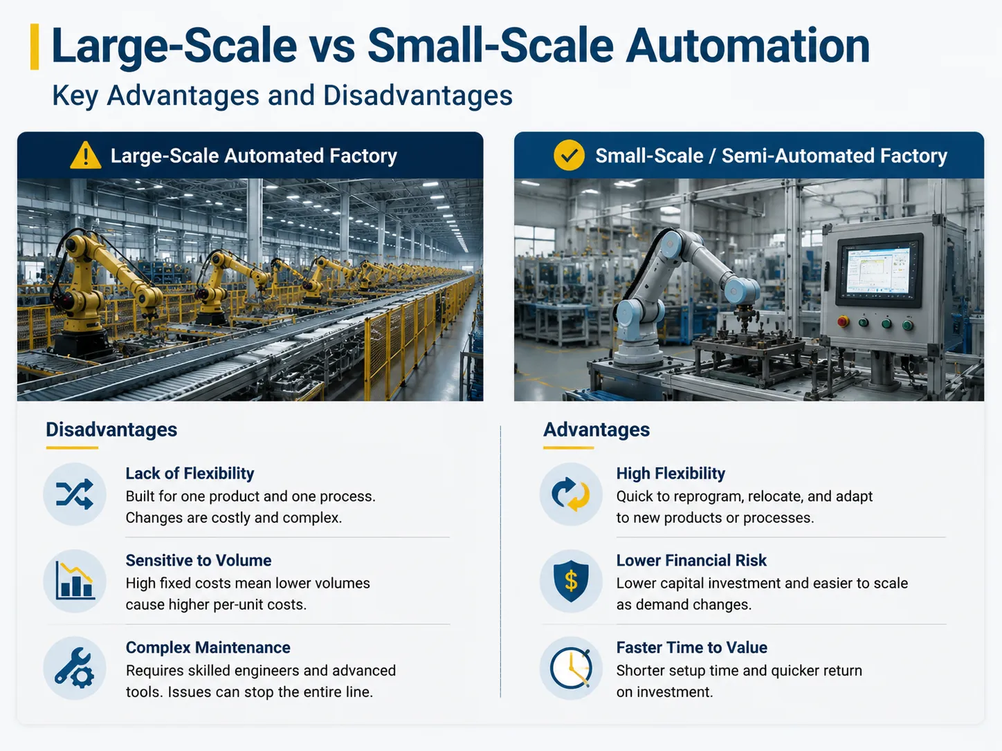 The Disadvantages of a Large‑Scale Automated Factory