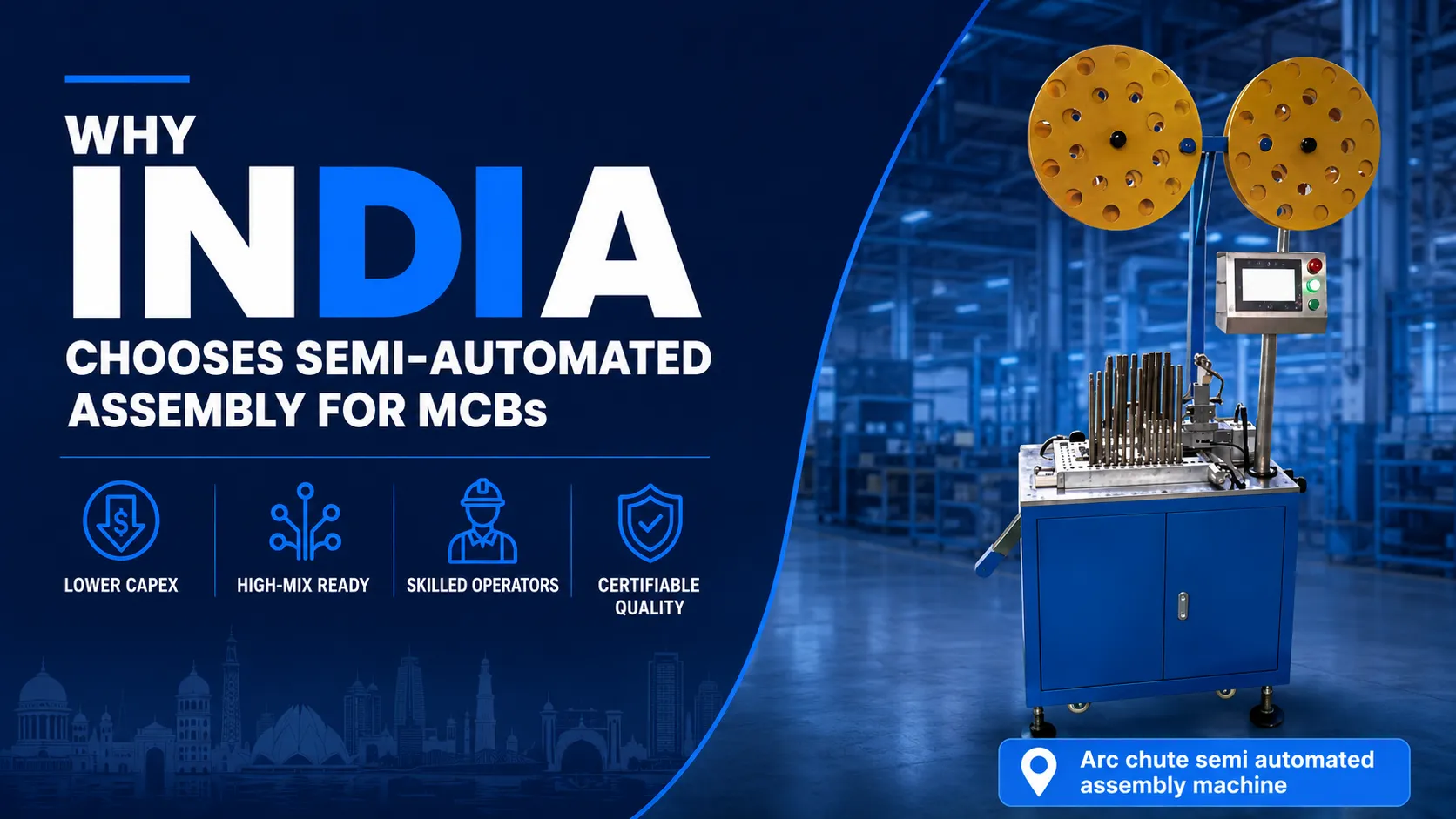 Why India chooses Benlong's arc chute semi-automated assembly machine for certified MCB quality