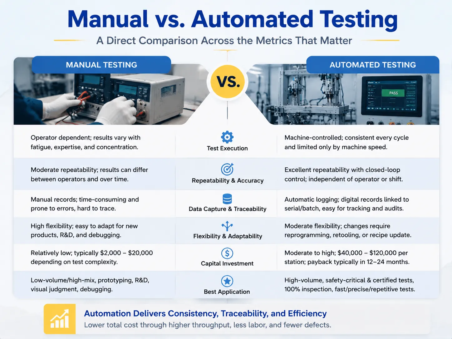Manual vs. Automated Testing