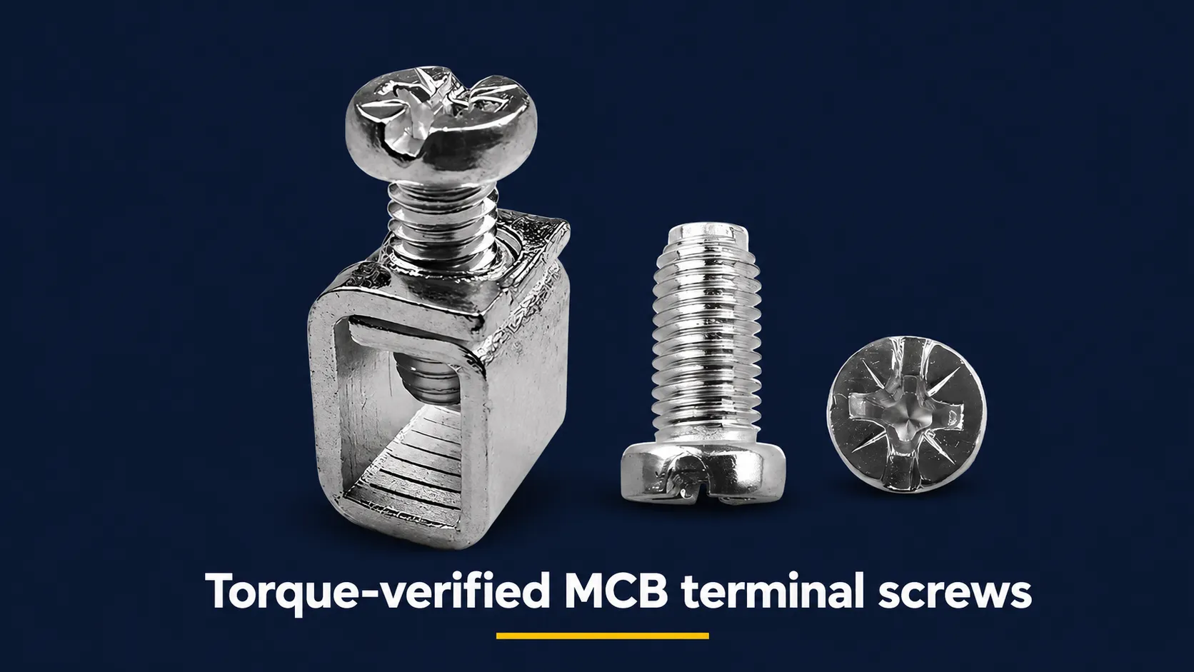torque-verified MCB terminal screw driven by an automatic screw machine