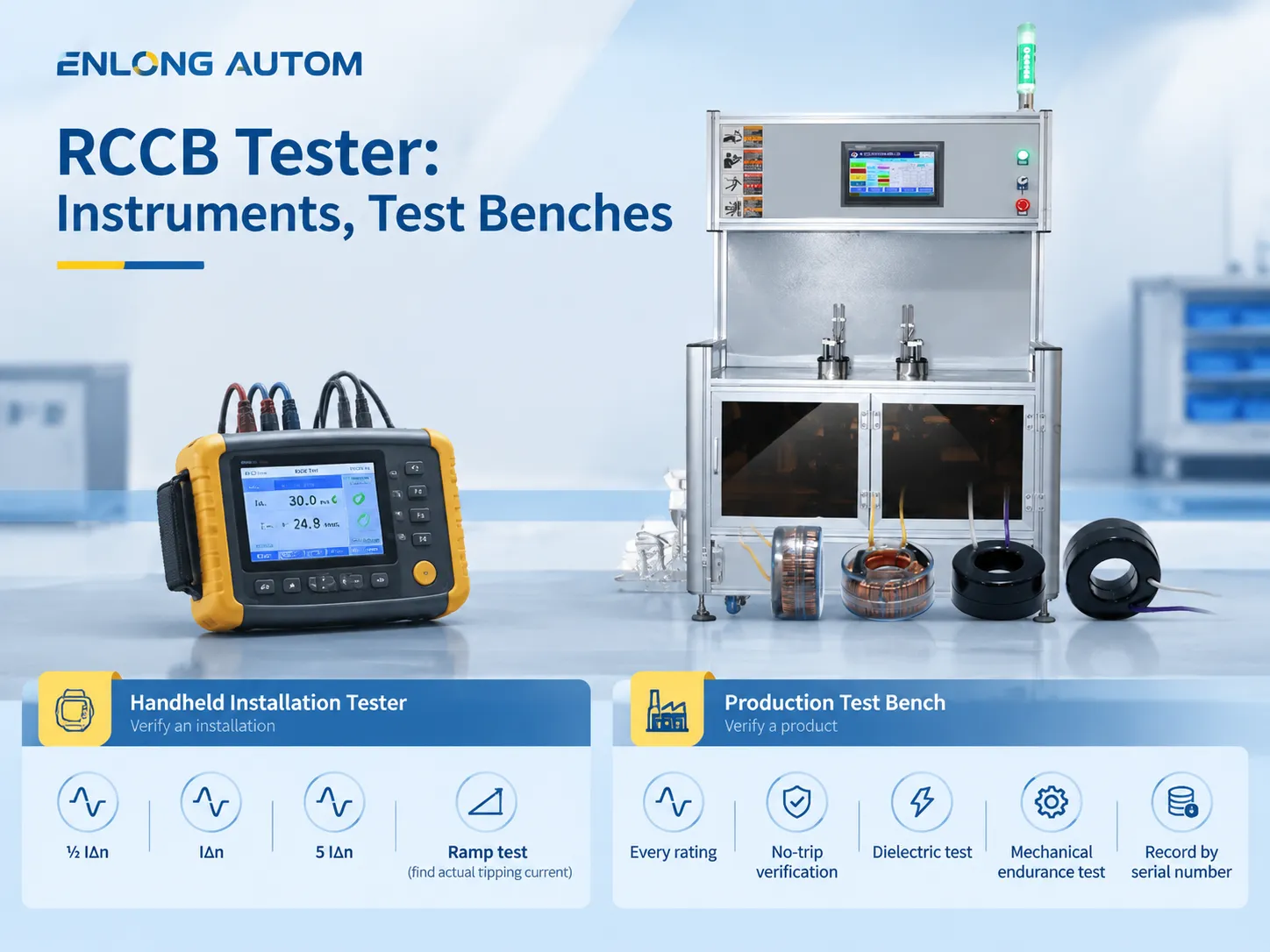 RCCB Tester: Instruments, Test Benches